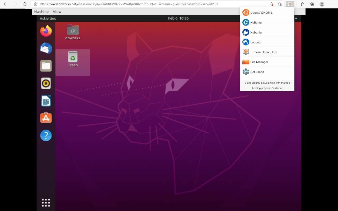 Ubuntu free online linux server