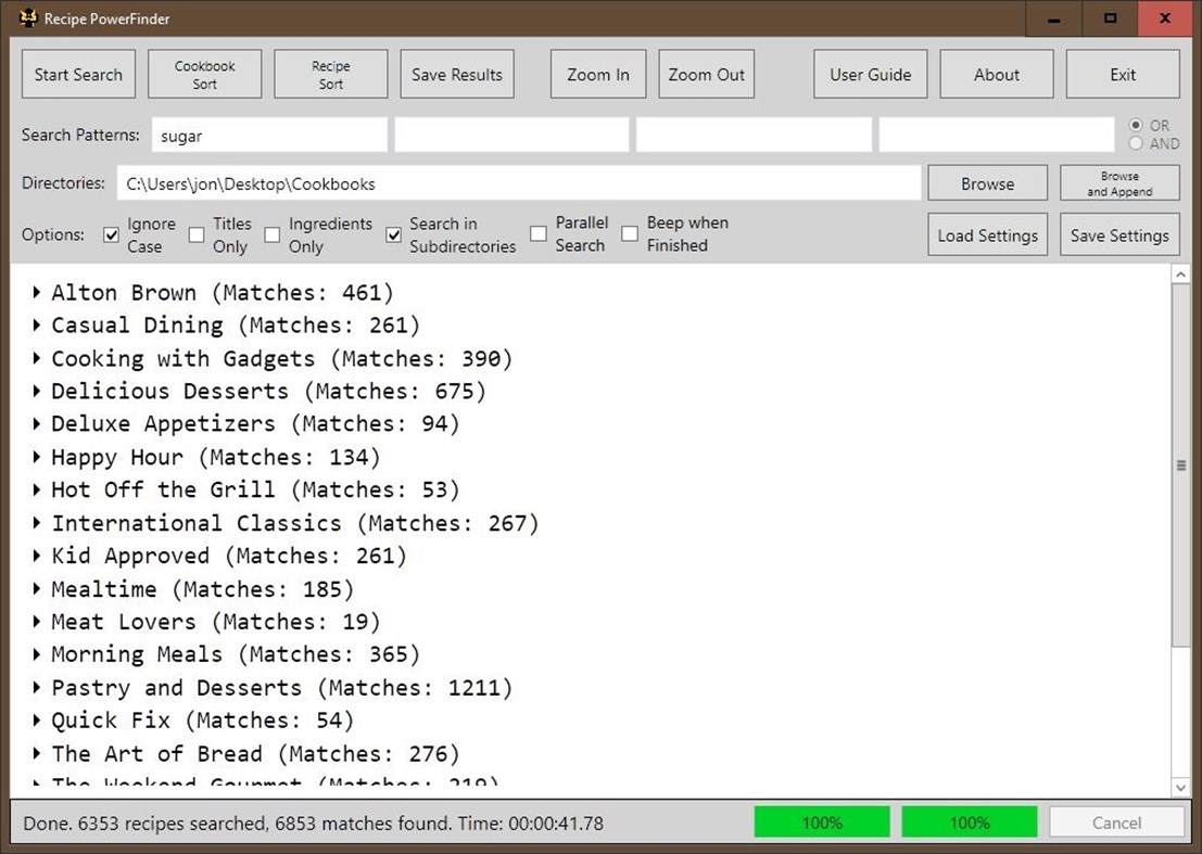 #2. Recipe PowerFinder (Windows) By: Jon's Useful Apps