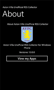 Aston Villa Unofficial RSS Collector screenshot 3