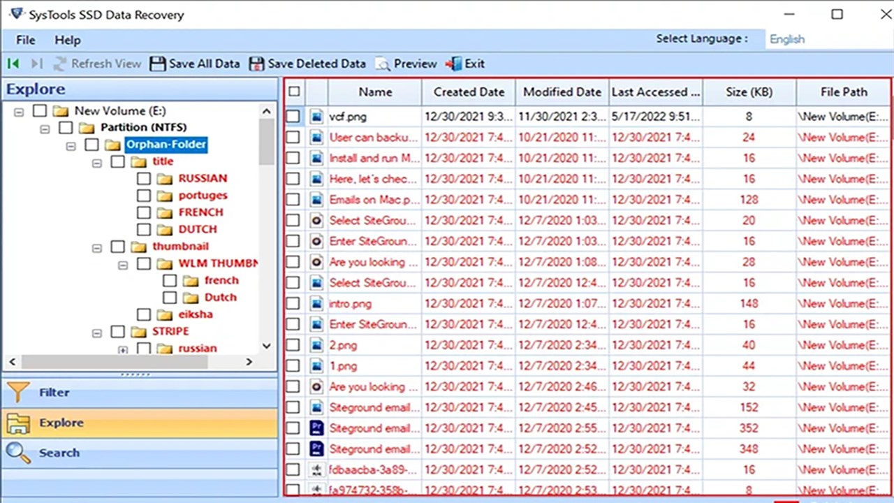 Snapshot 3 of SysTools SSD Data Recovery