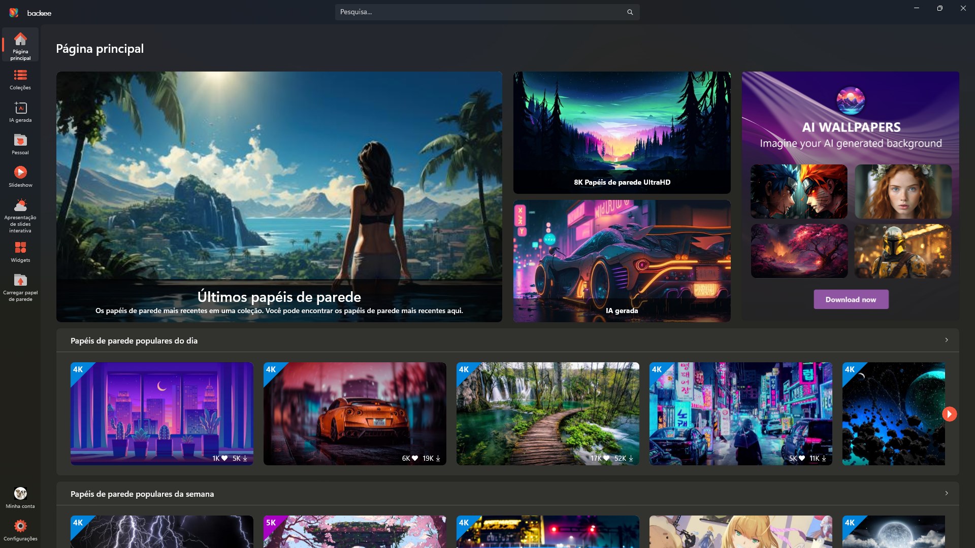 backiee - Wallpaper Studio 10 - Download e instalação gratuitos no Windows  | Microsoft Store, image size:1920x1080