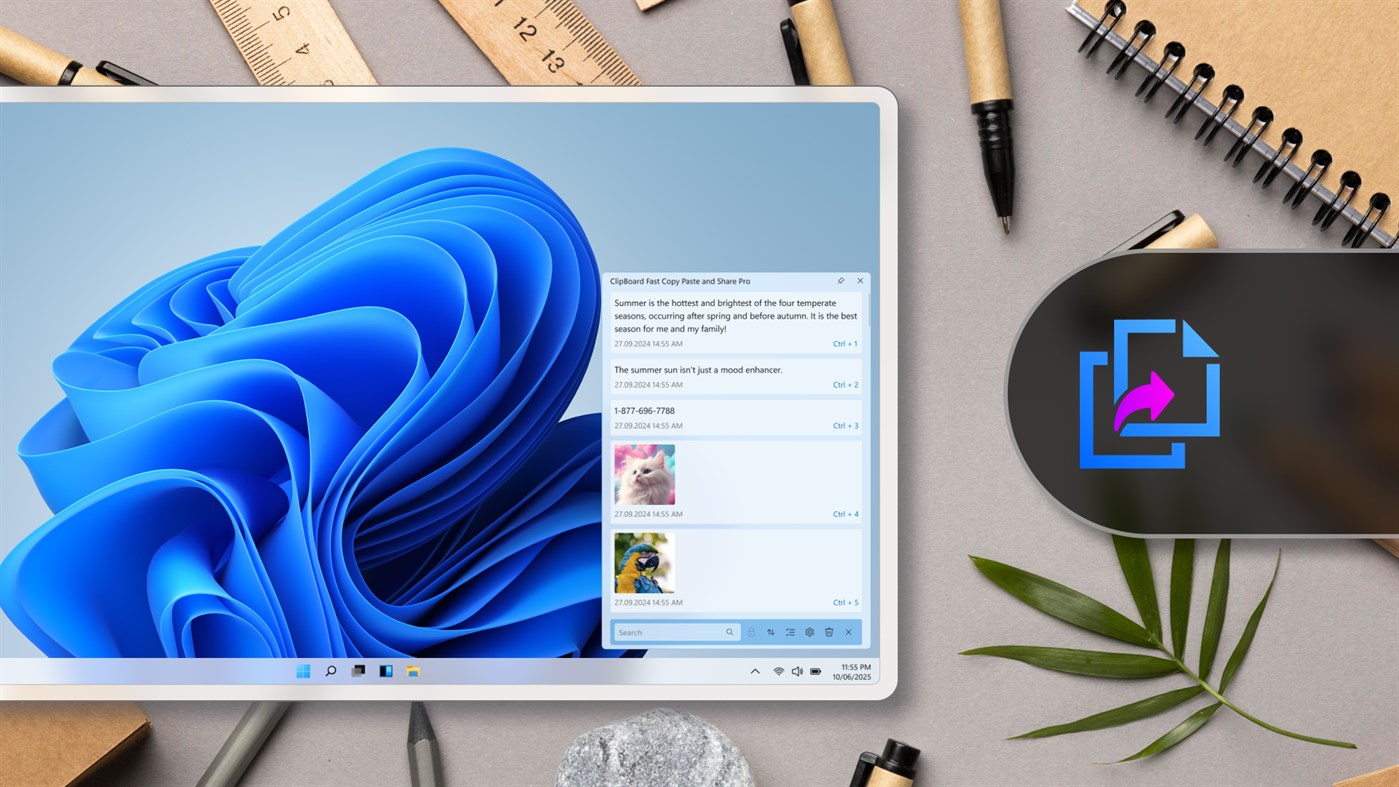 #1. ClipBoard Fast Copy Paste and Share Pro (Windows) بواسطة: Yellow Elephant Productions