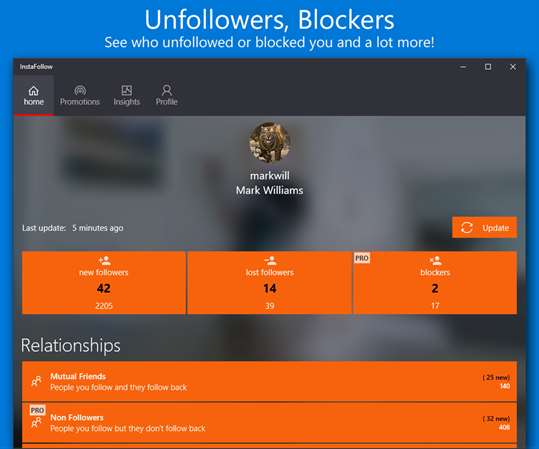 Followers Insight Pro screenshot 1