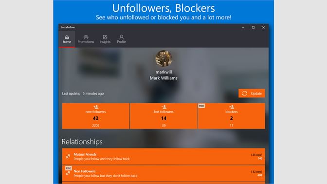 screenshot 1 - mix how to unfollow instagram or twitter users who unfollowed or