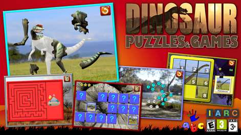 Kids dinosaur puzzles and number games - teaches young children the letters of the alphabet counting and jigsaw shapes suitable for preschool kindergarten and up Screenshots 1