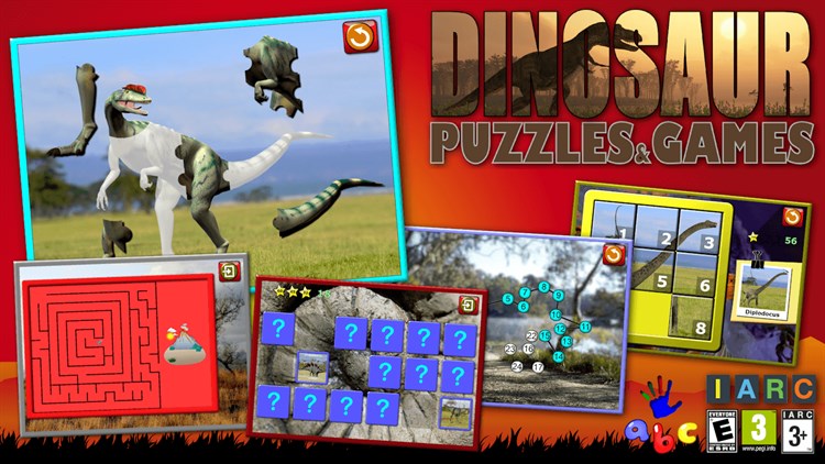 Kids dinosaur puzzles and number games - PC - (Windows)