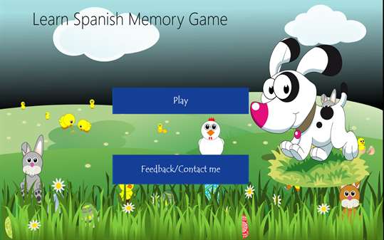 Learn Spanish Memory Game screenshot 1