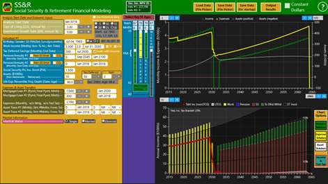 Social Security & Retirement Financial Modeling Screenshots 2