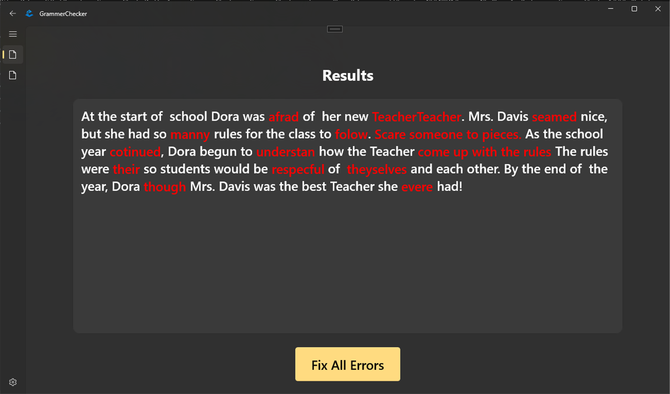 #2. Grammar Checker & Corrector (Windows) By: DEV HOUSE