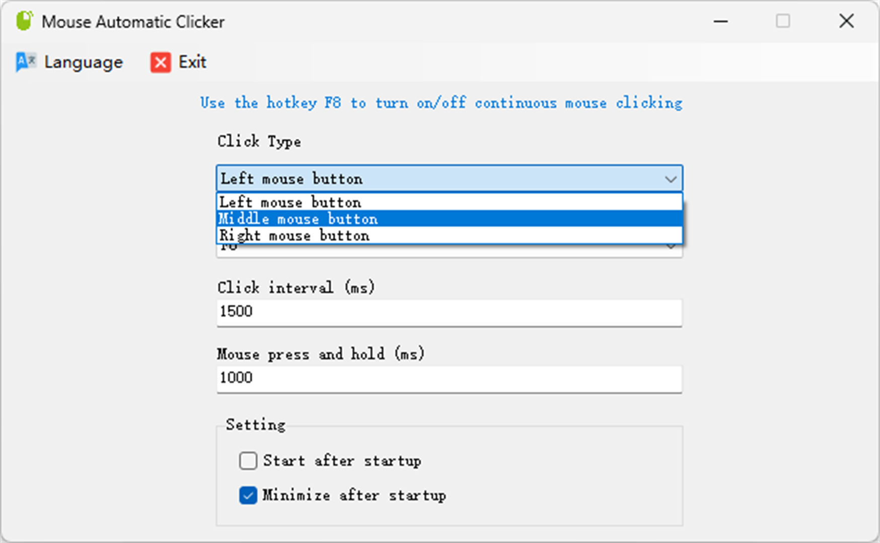 Auto Clicker for Automated Mouse Clicking on Windows