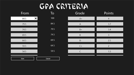 GPA/CGPA Calculator screenshot 2