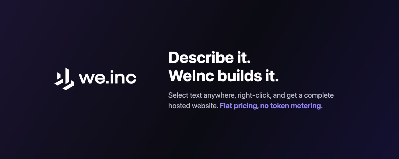 WeInc Quick Build — AI Website Builder