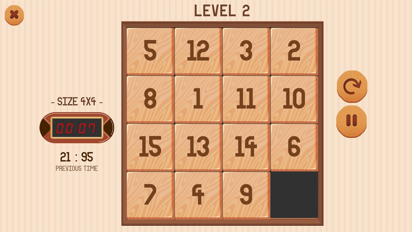 #4. Number Slide Puzzle (Windows) 作者: PandaSoftwares