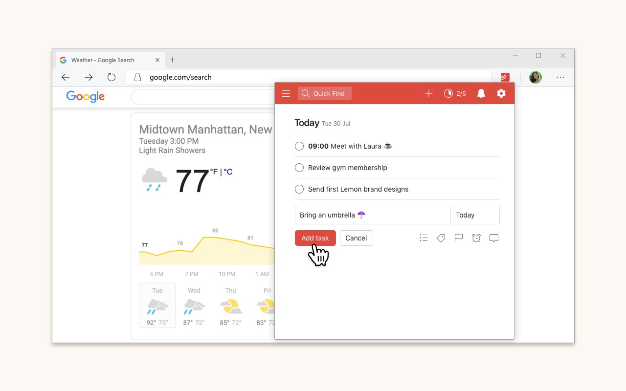 Todoist for Microsoft Edge