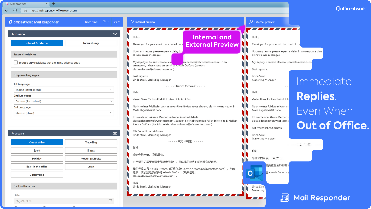 Snapshot 2 of officeatwork | Mail Responder