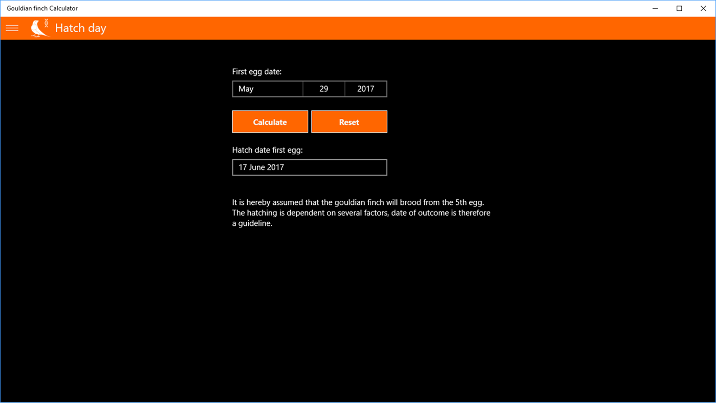 #4. Gouldian finch Calculator (Windows) بواسطة: Wilco van Ee