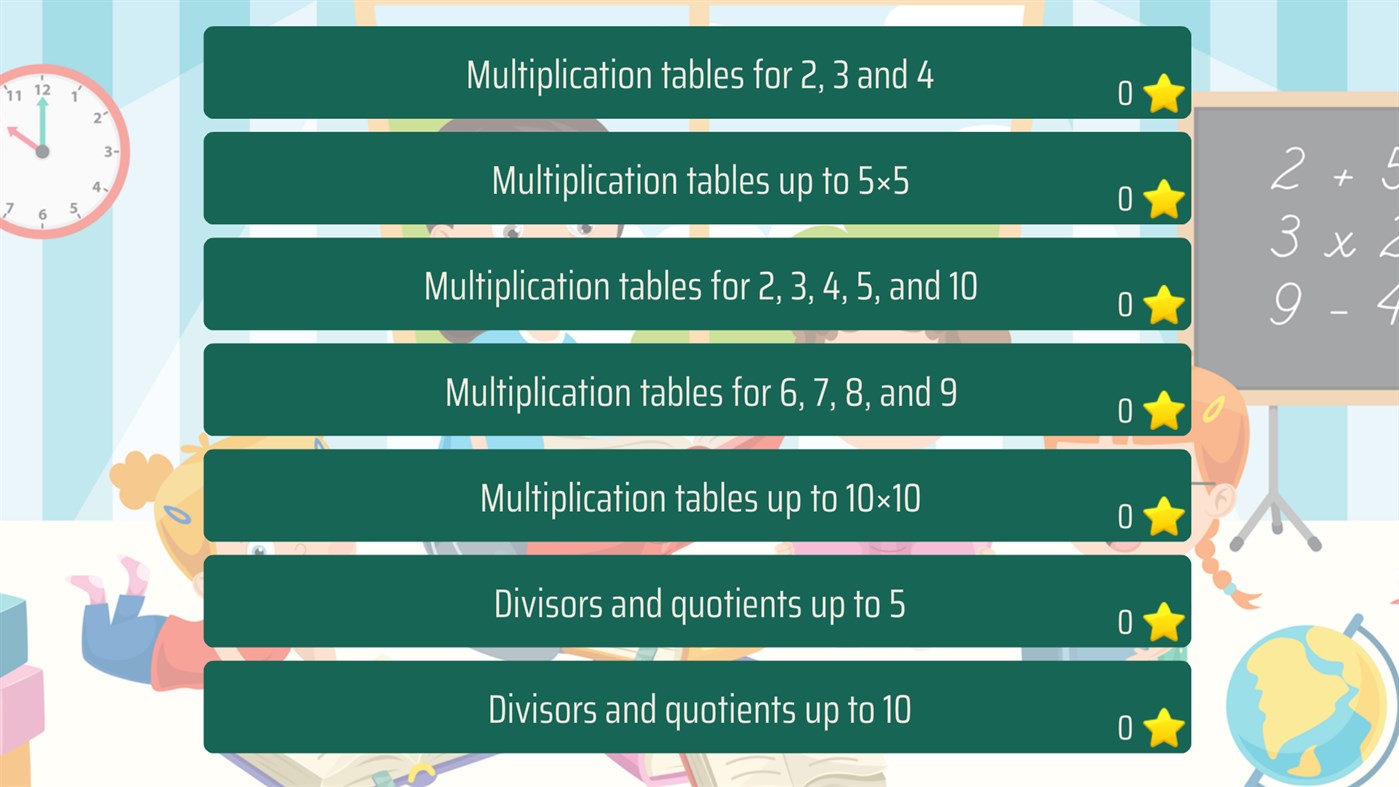 #1. Second grade Math - Multiplication and Division (Windows) De: Sergey Malugin