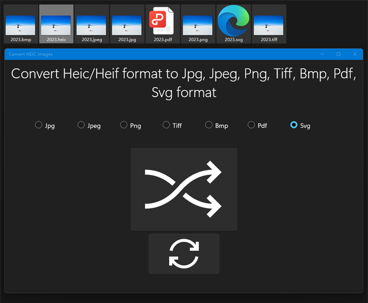 Convert HEIC Images-Make SVG and PDF - PC - (Windows)