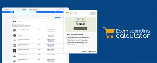 Spending Calculator for Amazon™ and Flipkart™ marquee promo image