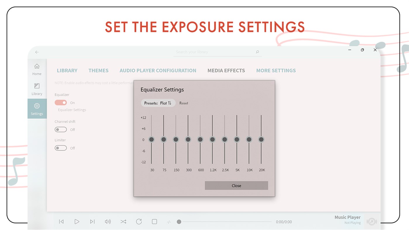 #5. Music Player - MP3 Audio Player (Windows) De: Picture Perfect Apps