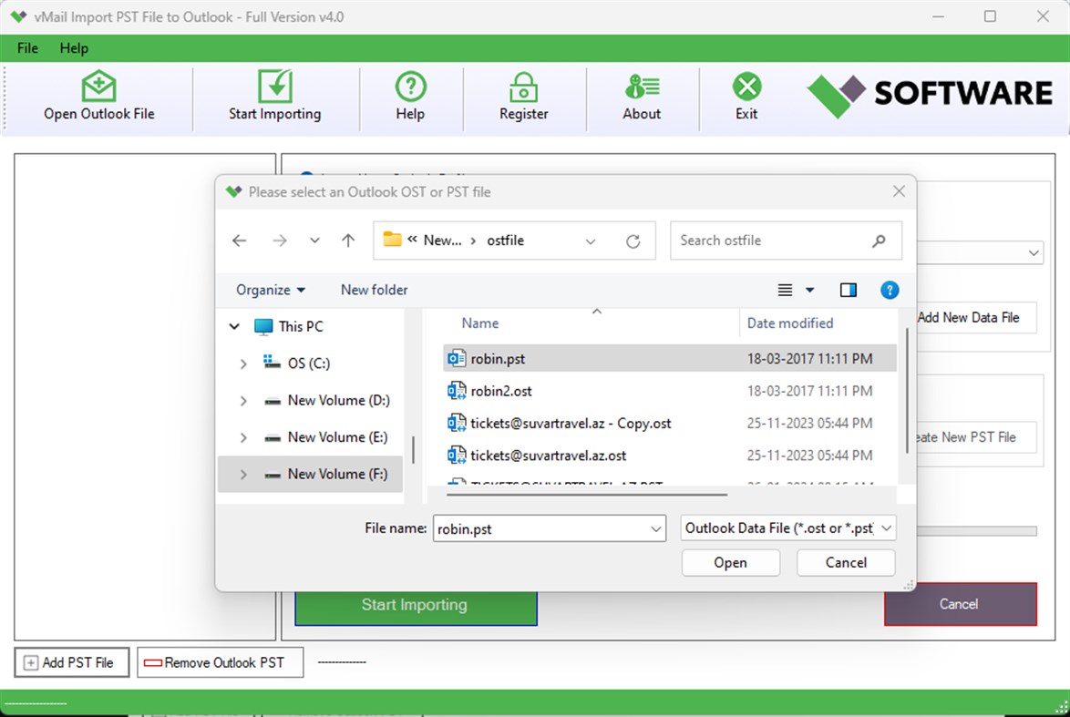#2. PST File Importer (Windows) 由: VSOFTWARE