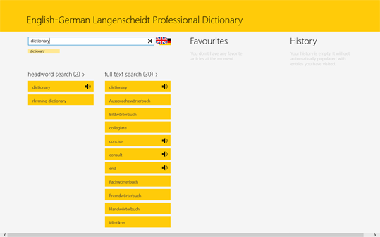 English-German Langenscheidt Professional Dictionary screenshot 2