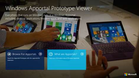 Windows Apportal Prototype Viewer Screenshots 1