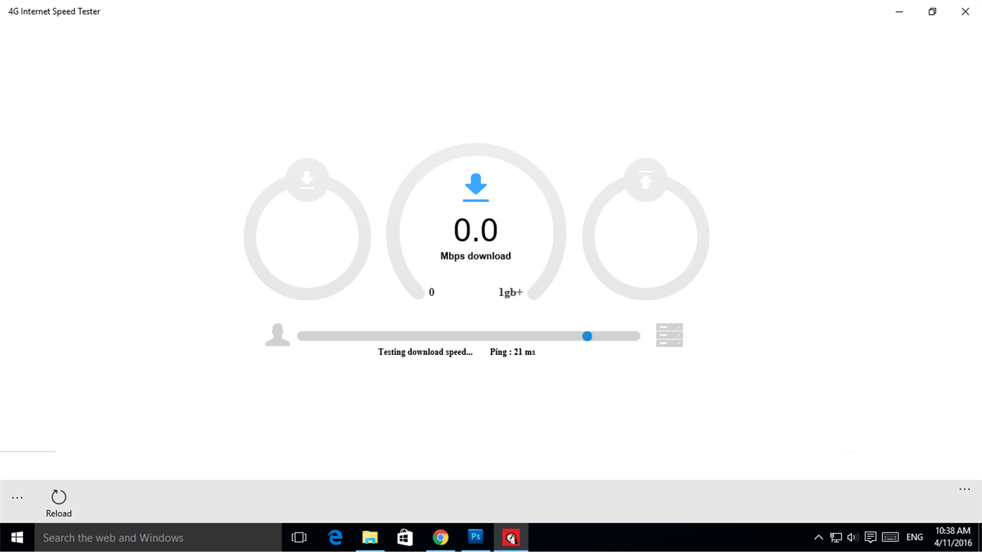 #2. 4G Internet Speed Tester (Windows) 由: MEGA IT SOLUTIONS