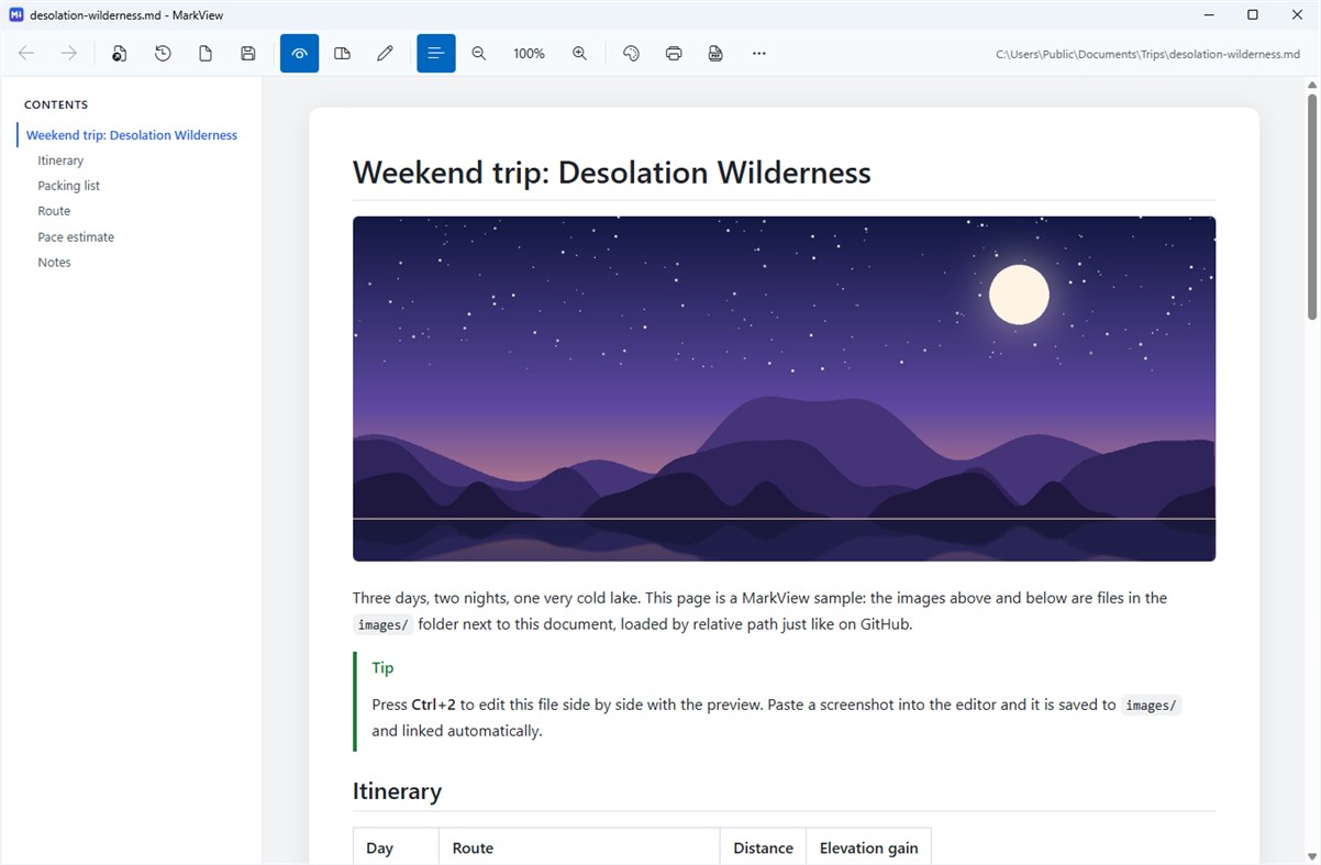 #1. MarkView – Markdown Viewer (Windows) Por: jgrimard