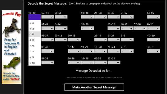 Secret Message Math screenshot 3