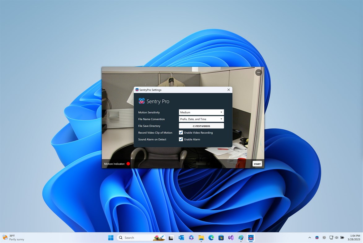 #2. Webcam Motion Detector Recorder (Windows) Av: EvlarSoft LLC