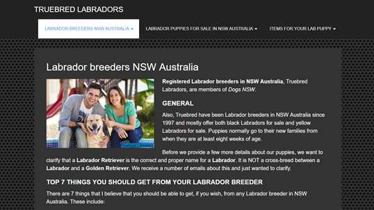 Truebred Labradors screenshot 1