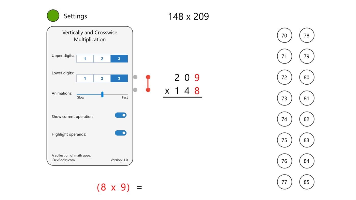 #3. Vertically and Crosswise Multiplication (Windows) By: iDevBooks