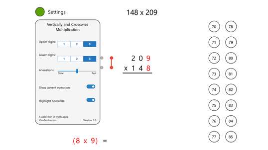 Vertically and Crosswise Multiplication screenshot 3