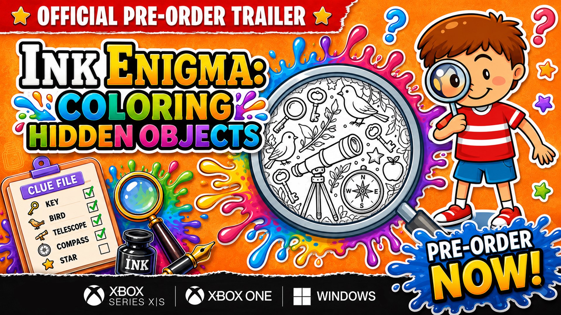 INK ENIGMA: Coloring Hidden Objects