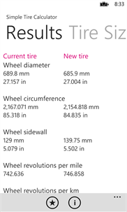 Simple Tire Calculator screenshot 4