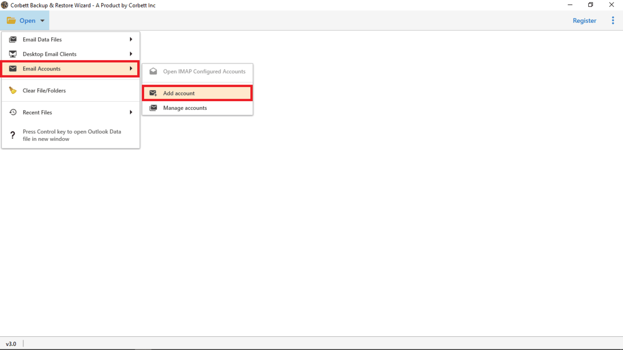 Snapshot 2 of Corbett Thunderbird Emial Migrator