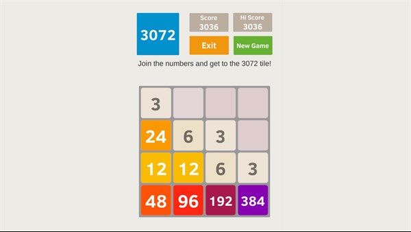 2048 odd numbers 3+3 max — 4