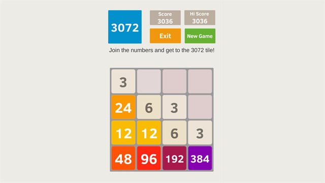 2048 odd numbers 3+3 max screenshot 4