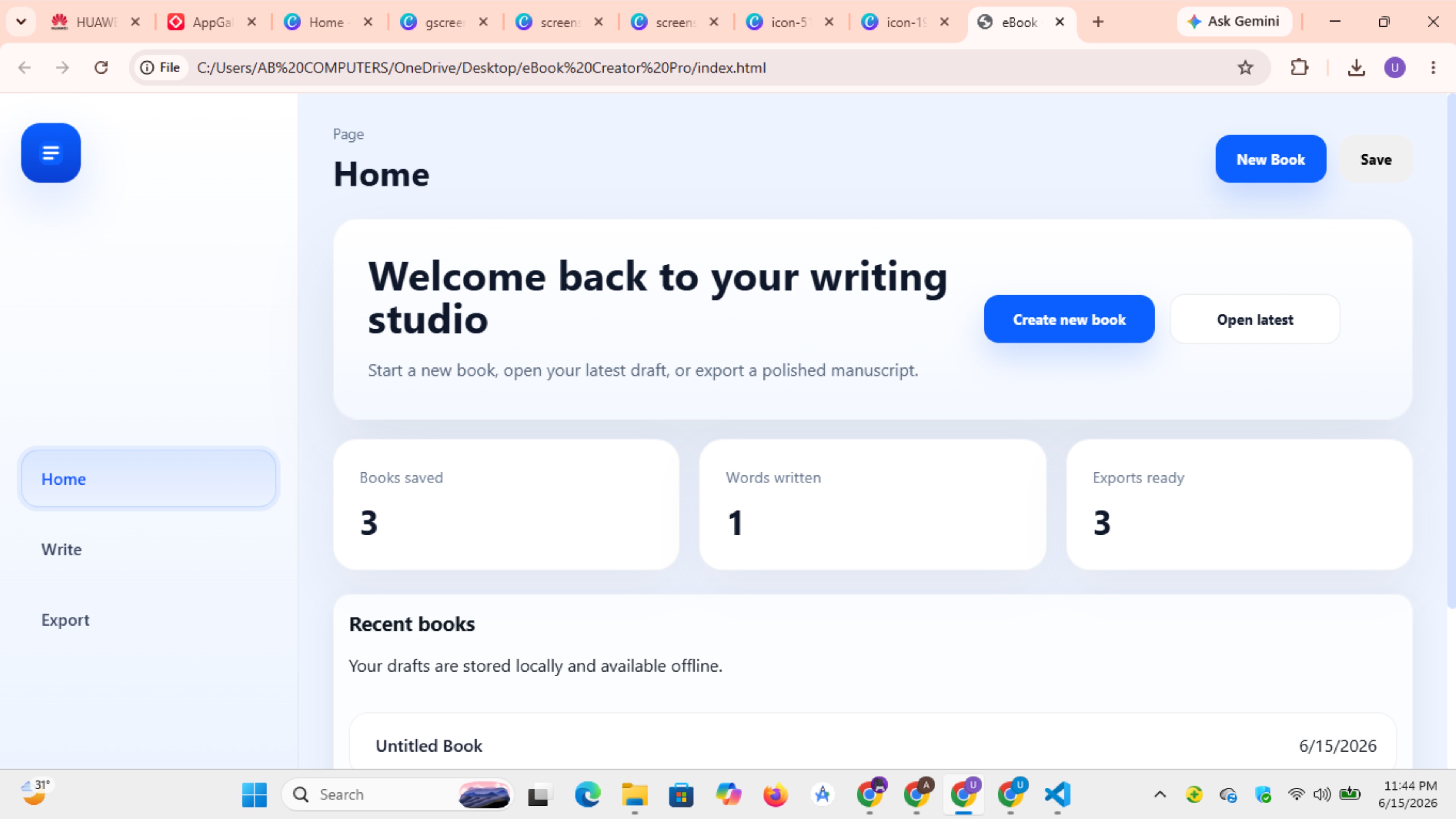 eBook Creator Pro screenshot