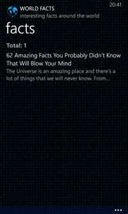 World Facts screenshot 1