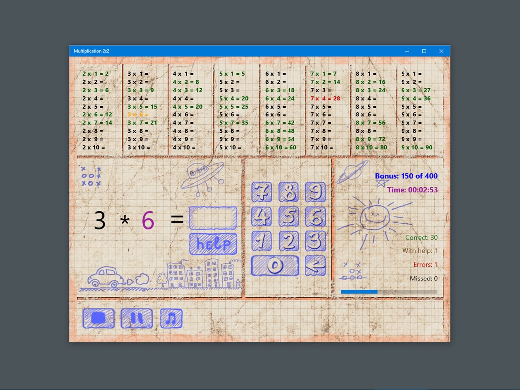 #1. Multiplication 2x2 (Windows) 게시자: Kostakov Maxim