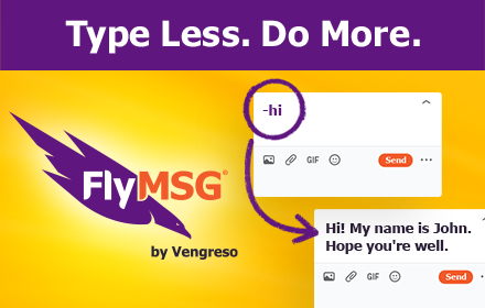 FlyMSG: AI Writer & Autofill Text Expander small promo image