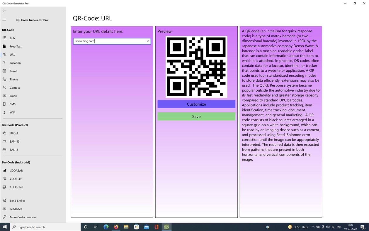 #3. QR-Code Generator Pro (Windows) Door: Srujan Jha