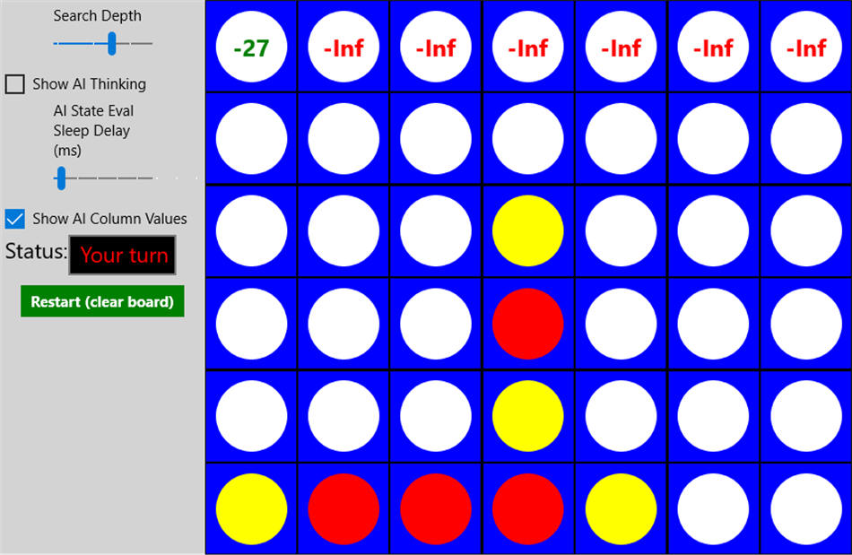 Connect 4 with Visible AI Thinking (Windows) By: Ronan Hanley