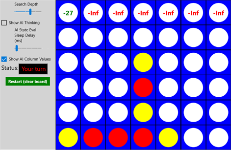 Connect 4 with Visible AI Thinking Screenshots 1