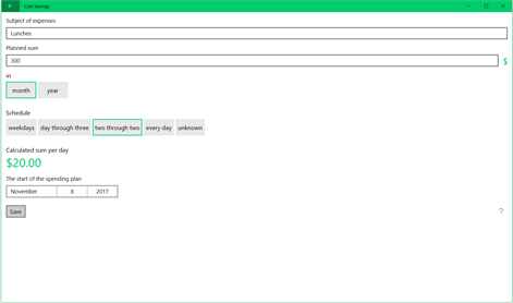 Cost Savings Screenshots 2