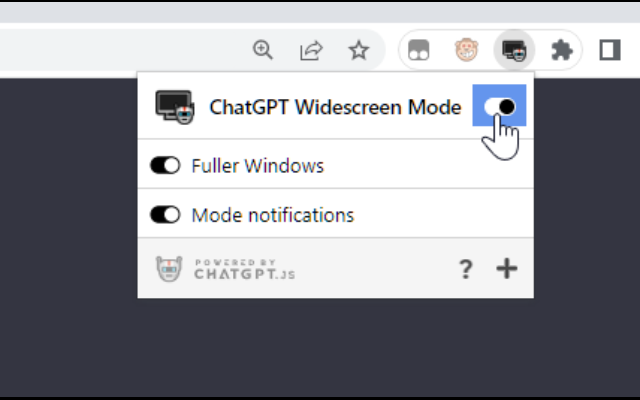 ChatGPT Widescreen Mode