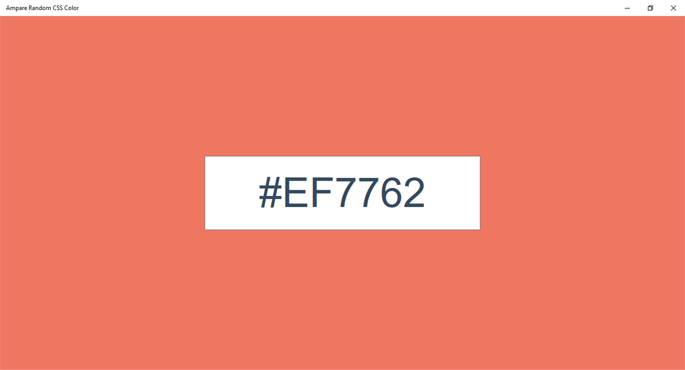 #1. Ampare Random CSS Color (Windows) Podle: Juthawong Naisanguansee