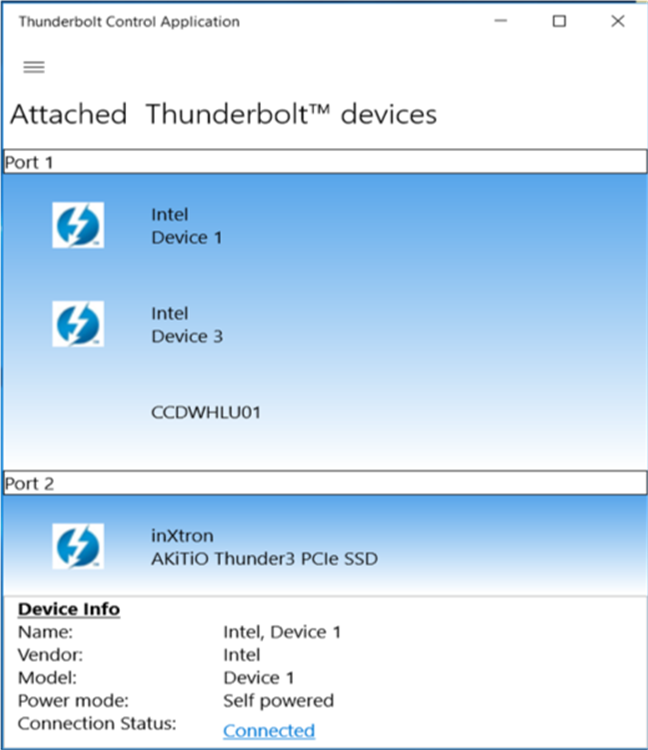 Thunderbolt Control Center - PC - (Windows)
